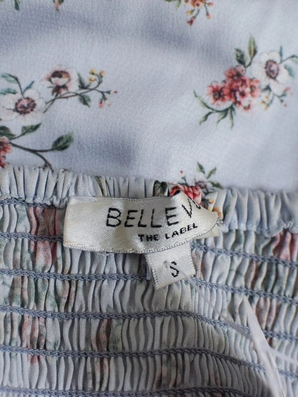 Bellevue The Label Rosetta Floral Midi Dress Drop Waist Size S Coquette Fairy - Picture 8 of 9